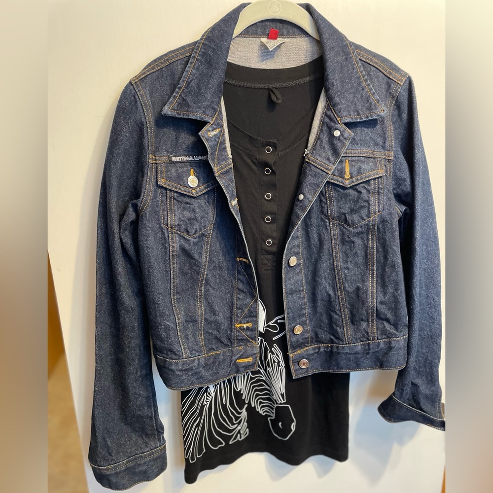 Bettina Liano dark wash denim jacket - sz 6/Small